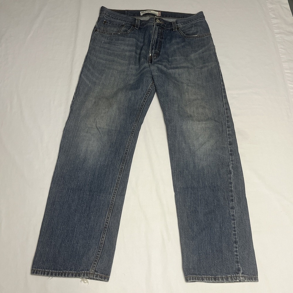 Levis 559 Jeans 34x30 Relaxed Straight Fit Denim Pants Grunge Distressed Y2K